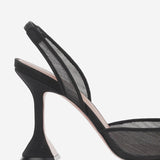 SLINGBACK HOLLI IN MESH HOLLIMESHSLING 95BLACKMESH AMINA MUADDI 