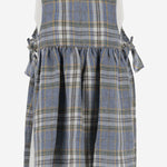 ABITO IN LINO STAMPA MADRAS P24VA328L3021 429 IL GUFO KIDS 