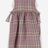 ABITO IN LINO STAMPA MADRAS P24VA328L3021 644 IL GUFO KIDS 