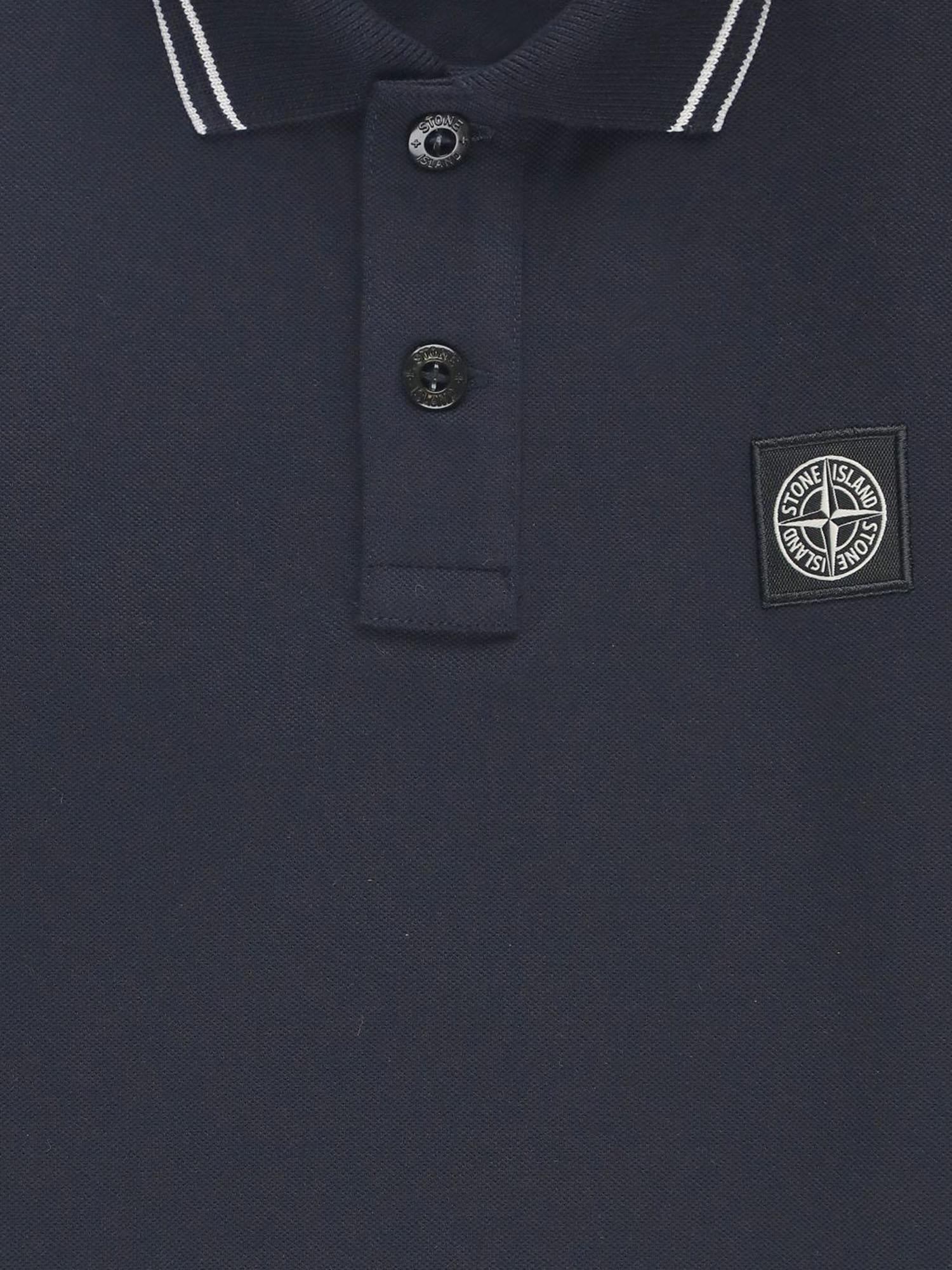 POLO IN COTONE STRETCH CON LOGO 2200001 S0018V0020 STONE ISLAND KIDS 