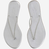 SANDALI IN PELLE CON STRASS<BR/> BALOS SILVER KIMA 