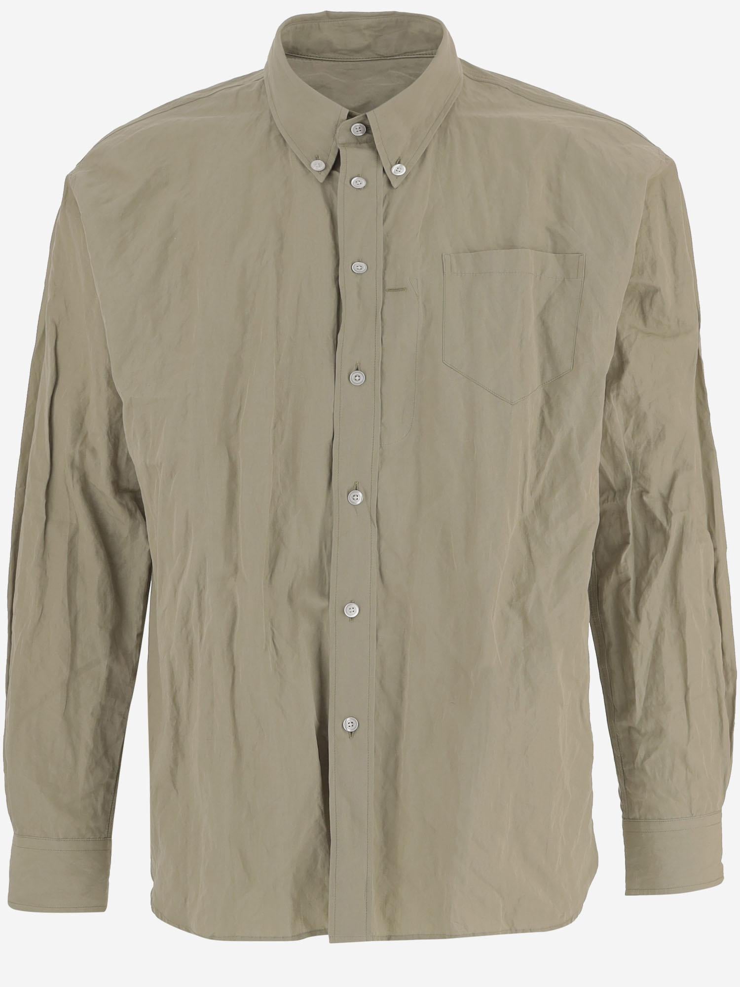 CAMICIA IN MISTO COTONE CON TEXTURE STROPICCIATA WCSHT0057 067 WILLY CHAVARRIA 