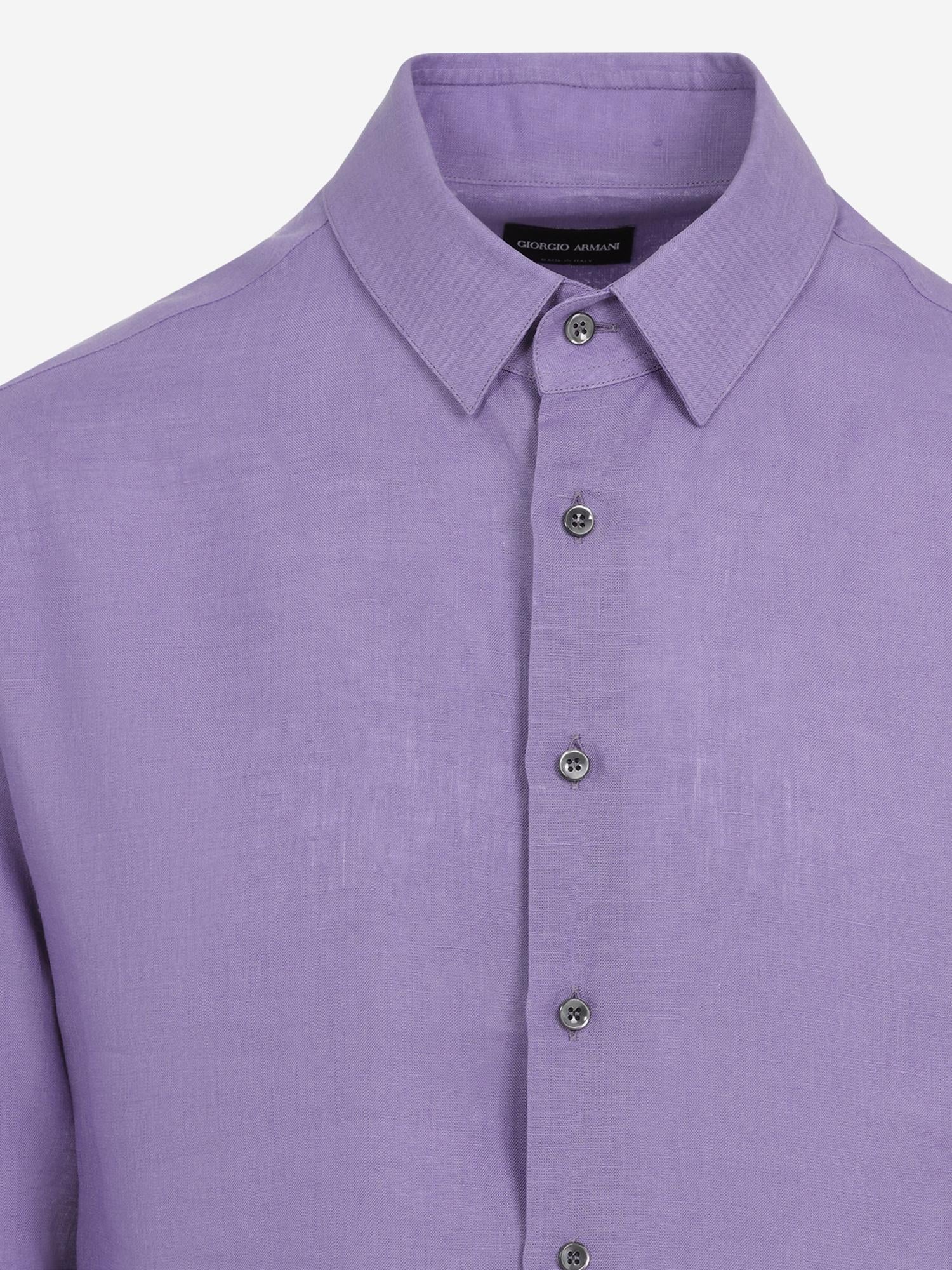 CAMICIA REGULAR FIT IN LINO 8WGCCZ98 TZC62UA108 GIORGIO ARMANI 