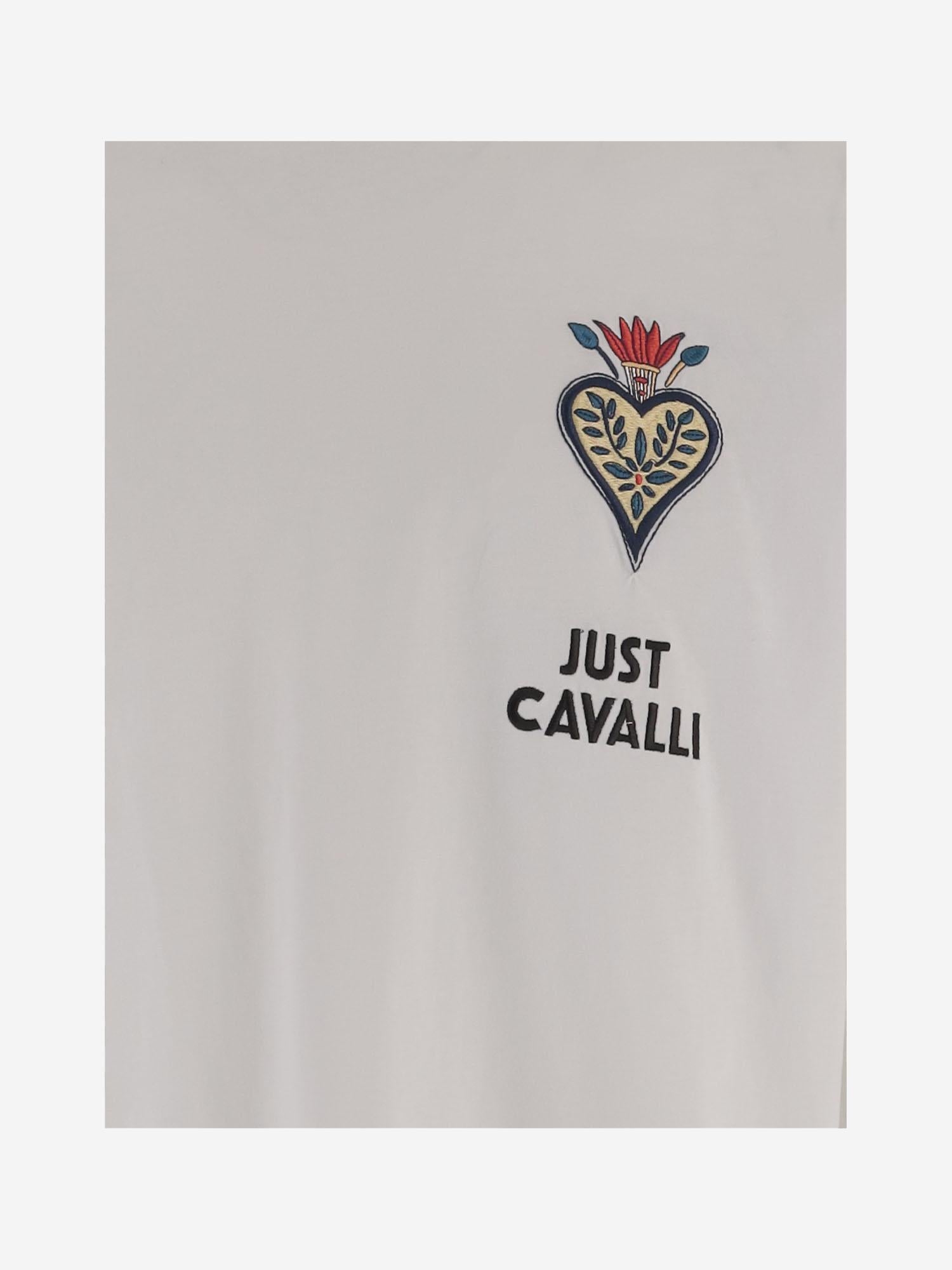T-SHIRT IN COTONE CON STAMPA grafica 80OAHE24 CJ110003 JUST CAVALLI 
