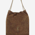 BORSA POCHON JAMIE GRANDE IN PELLE SCAMOSCIATA 828350 1U8P72916 SAINT LAURENT 