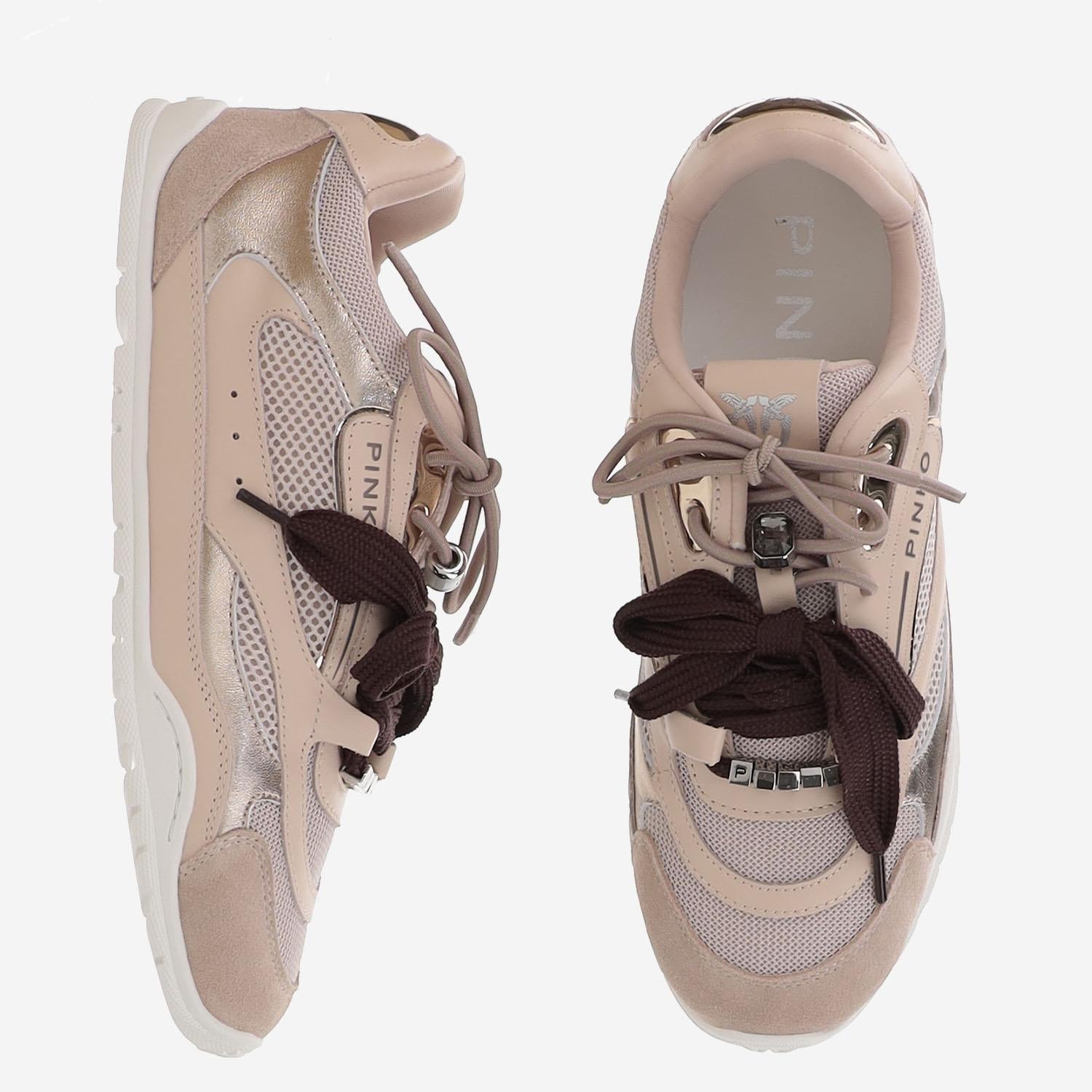 SNEAKERS YULIA IN PELLE E MESH CON LACCI BICOLORE SS0185 P020P26 PINKO 