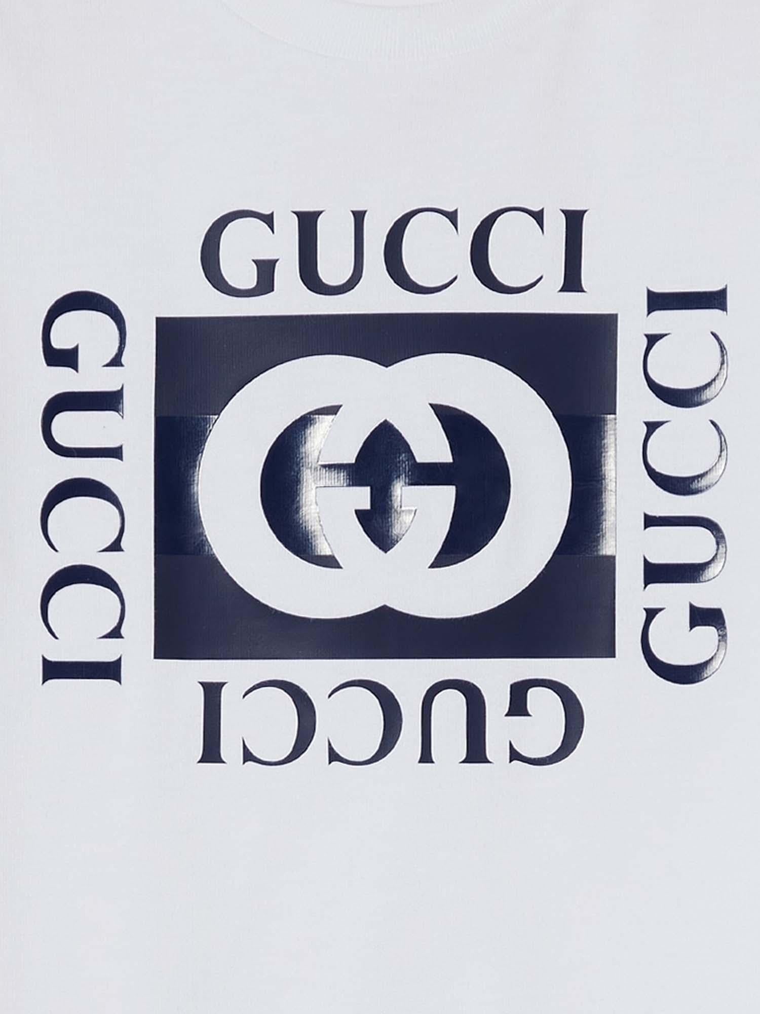 T-SHIRT IN COTONE CON STAMPA 855551 XJHO79056 GUCCI KIDS 