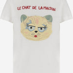 T-SHIRT LE CHAT DE LA MAISON IN COTONE 7B3MG25J 9LDA03 VALENTINO 