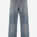 PANTALONI IN DENIM DI COTONE CON FONDO IN JACQUARD 6V3DE05GAS6 558 VALENTINO 