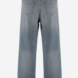 PANTALONI IN DENIM DI COTONE CON FONDO IN JACQUARD 6V3DE05GAS6 558 VALENTINO 