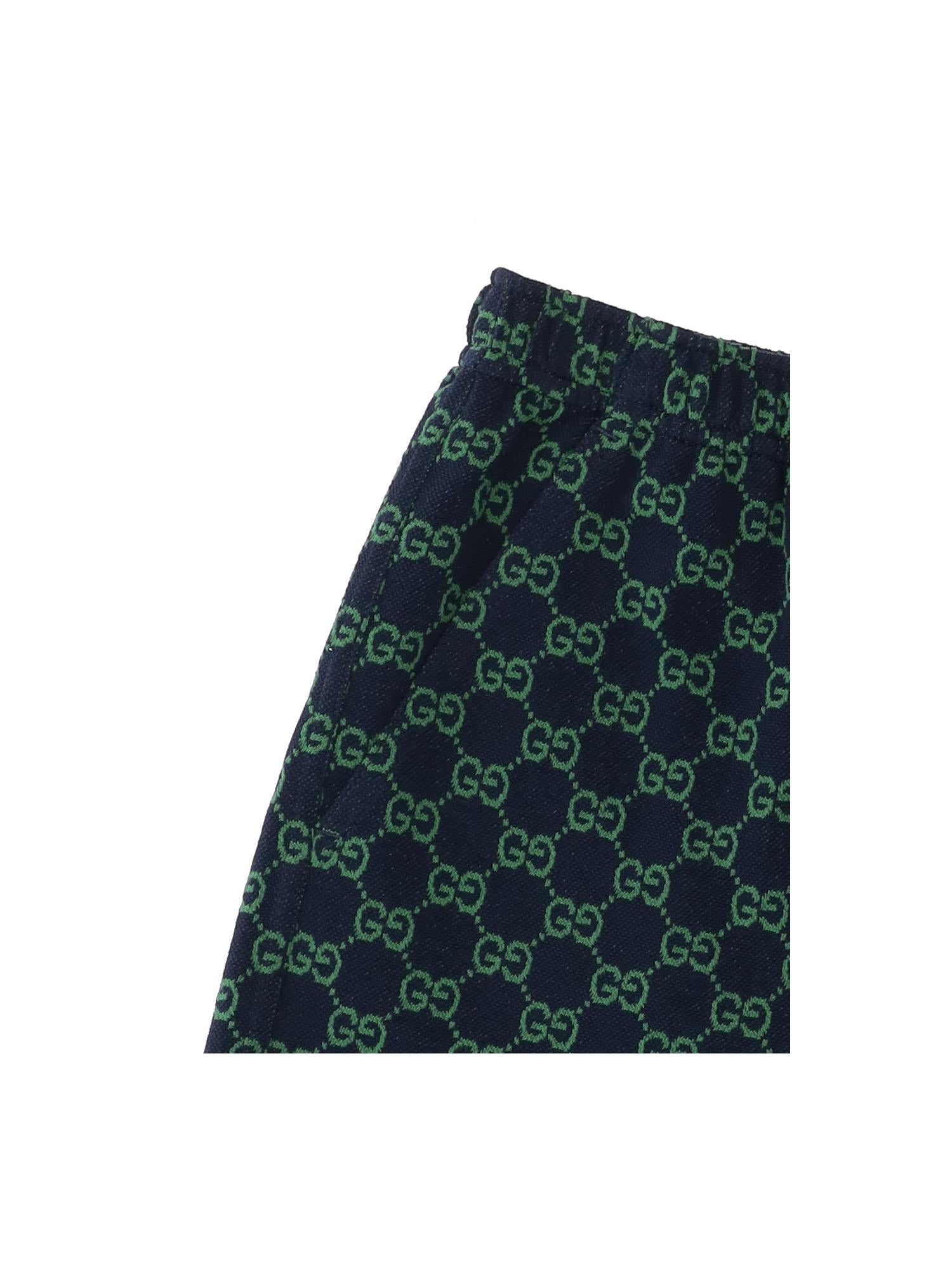 PANTALONI CORTI IN COTONE CON MOTIVO GG 849680 XJHA94085 GUCCI KIDS 
