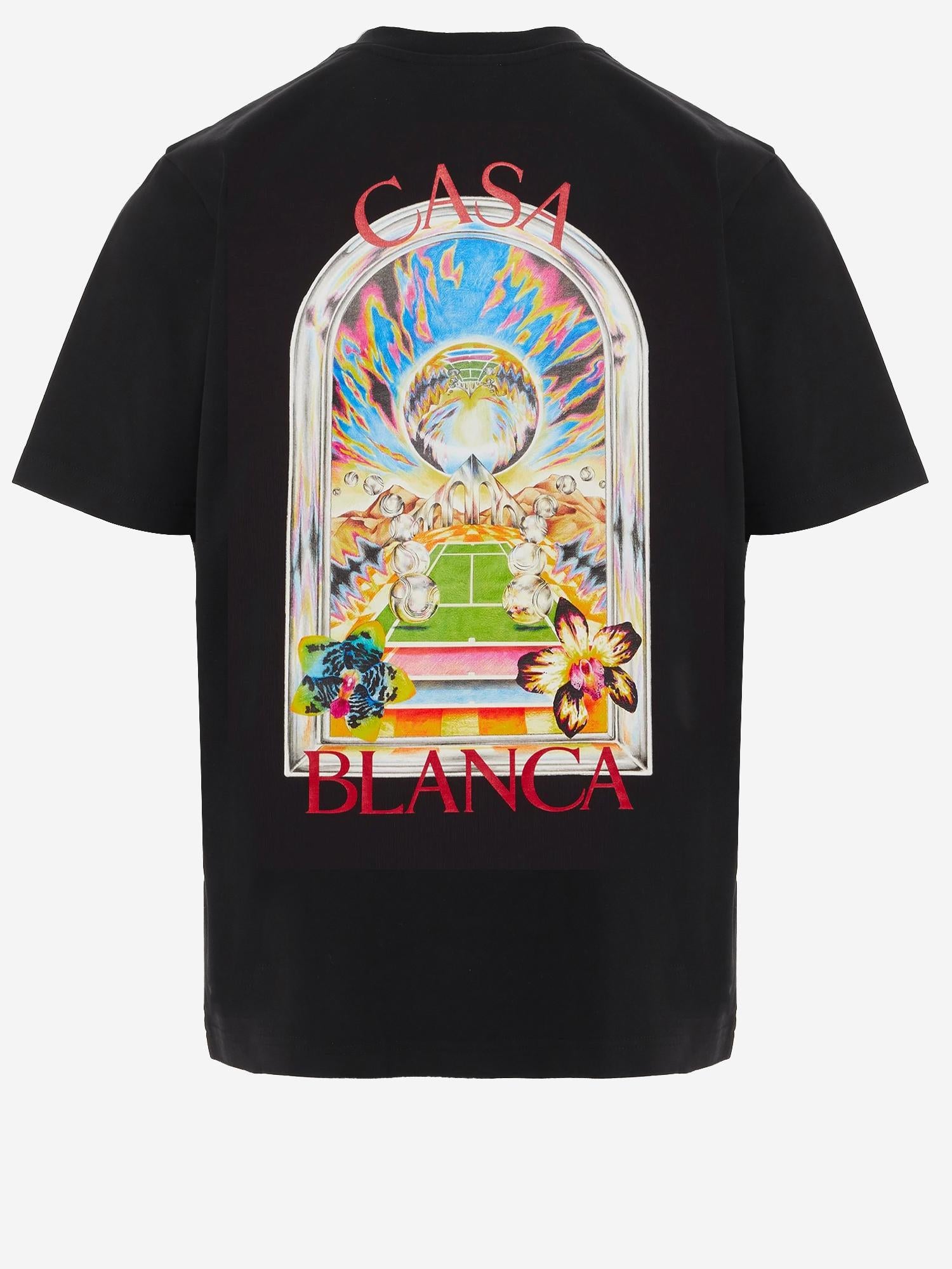 T-SHIRT IN COTONE CON STAMPA MSS26JTS001 09 CASABLANCA 