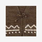 GILET IN LANA MERINO CON MOTIVO GRAFICO K1223W25 762 MISHA & PUFF KIDS 