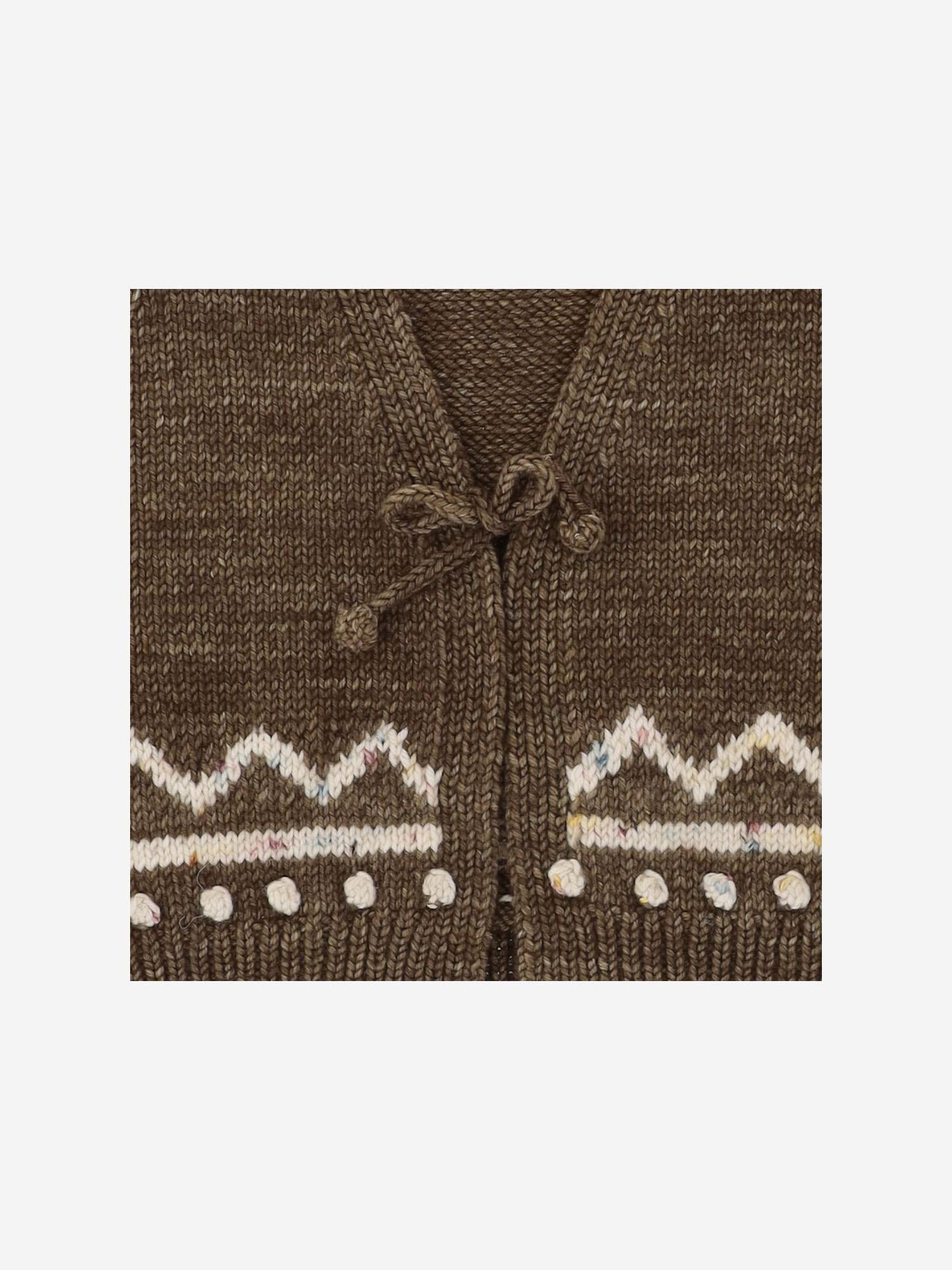 GILET IN LANA MERINO CON MOTIVO GRAFICO K1223W25 762 MISHA & PUFF KIDS 