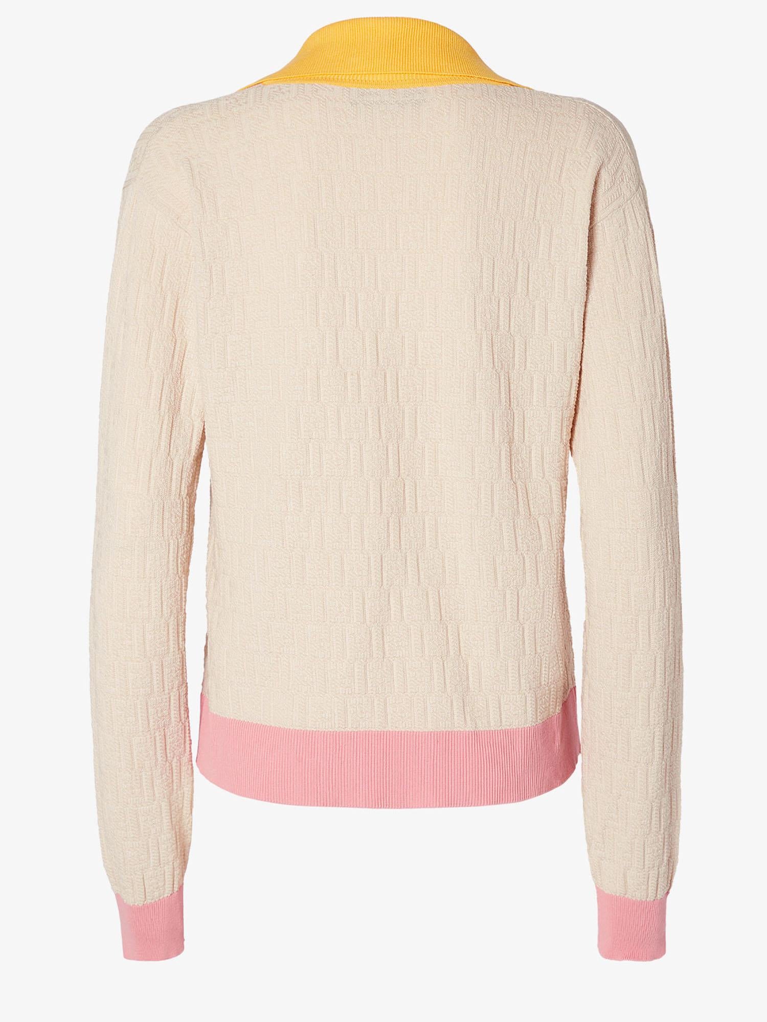 Maglione in cotone e seta stretch con motivo FF FZXE95 AW4SF0WC4 FENDI 