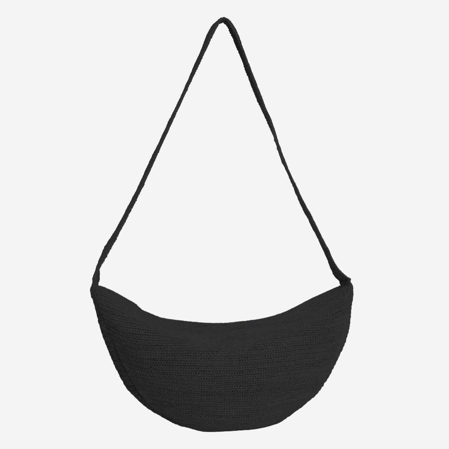 BORSA LUNA IN RAFIA LUNA BLACK IBELIV 