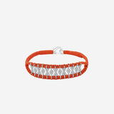 BRACCIALE ARGENTO CON TESSUTO INTRECCIATO BUZIOS ORANGE SILVIA BINI GIOIELLI 
