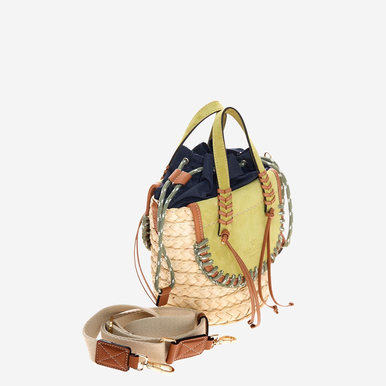 BORSA HABANERA IN PELLE E RAFIA HABANERATREK JUNGLE CUBA LAB 