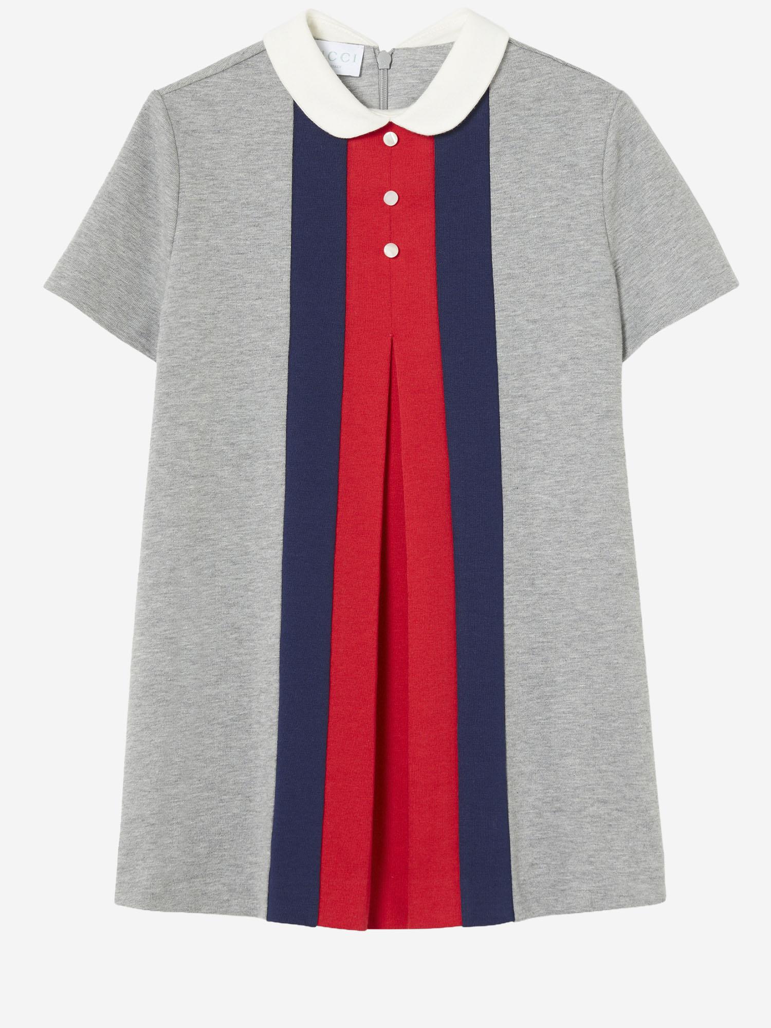 Abito in cotone con Web 828783 XJHDW1183 GUCCI KIDS 