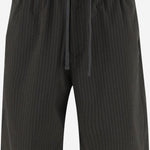 Pantaloni corti in seersucker a righe OM01406WC5032 P391 MAISON KITSUNE 