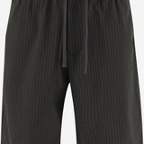 Pantaloni corti in seersucker a righe OM01406WC5032 P391 MAISON KITSUNE 