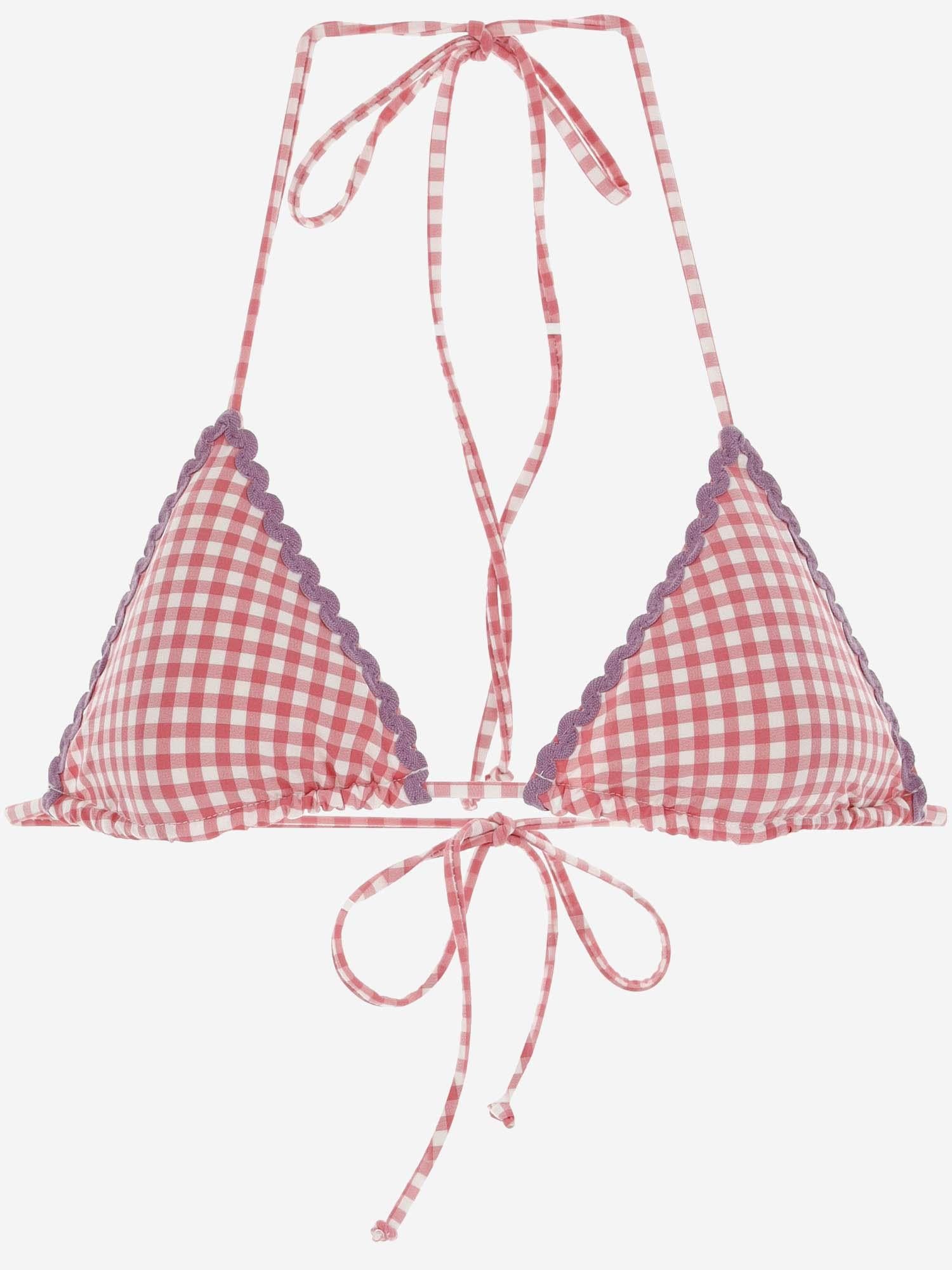 TOP BIKINI CON MOTIVO A QUADRETTI LEH0001 05440F MC2 SAINT BARTH 