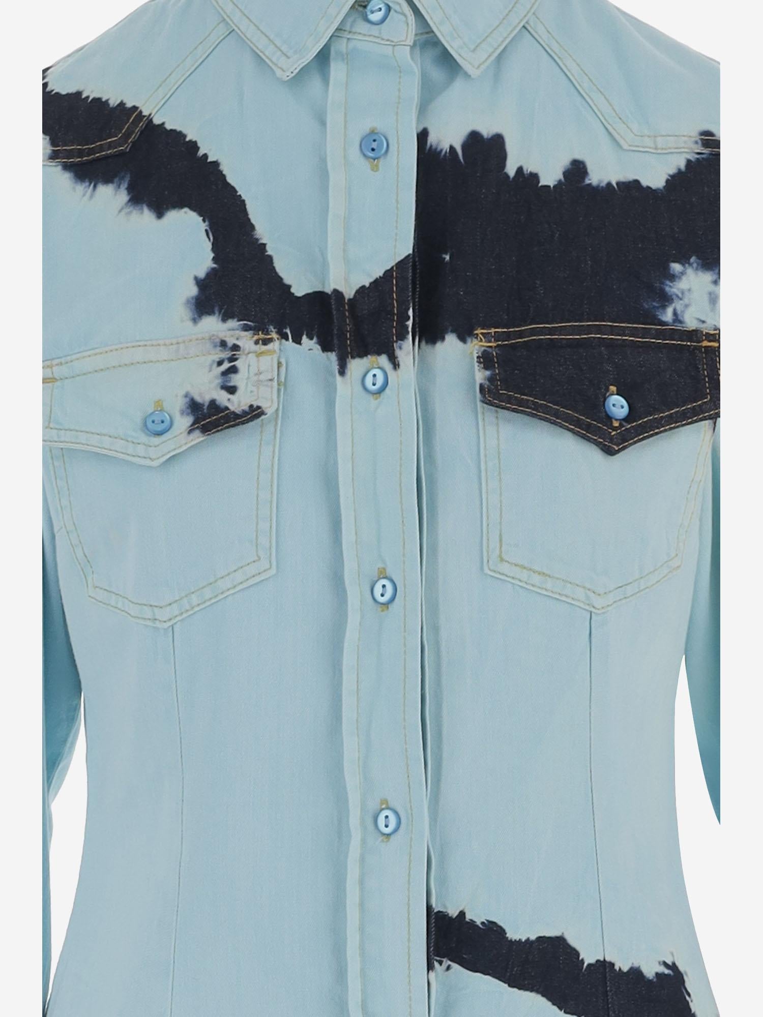 CAMICIA IN COTONE CON MOTIVO TIE-DYE DAM26TU5 BLUE DONT @ ME 