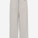 PANTALONI IN MISTO LINO CON ELASTICO IN VITA FTR868VI0052 136 AMI 