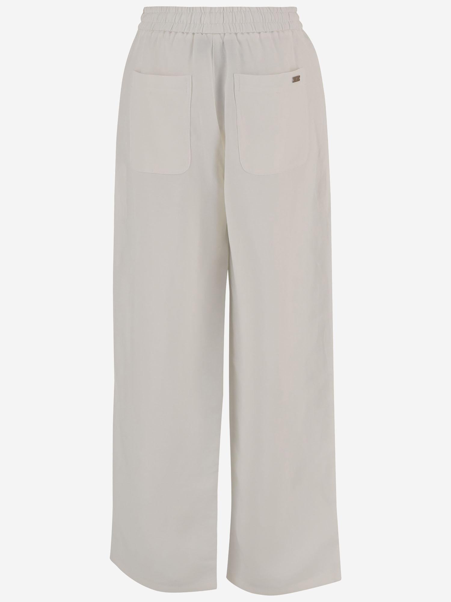PANTALONI IN MISTO LINO CON ELASTICO IN VITA FTR868VI0052 136 AMI 