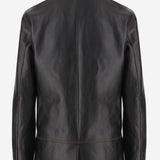 Giacca in pelle effetto invecchiato 838397 XNBAZ1080 GUCCI 