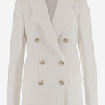 GIACCA DOPPIOPETTO IN VISCOSA E LINO 2973 3687BCOSETA F.IT 