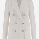 GIACCA DOPPIOPETTO IN VISCOSA E LINO 2973 3687BCOSETA F.IT 