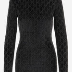 MAGLIA IN CINIGLIA STRETCH CON LOGO 851690 XUANY1043 GUCCI 