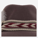 CAPPELLO fedora IN LANA BROWNFEDORAHATWITHFEATHERS NATURAL ALEXIA ALVAREZ DE TOLEDO 
