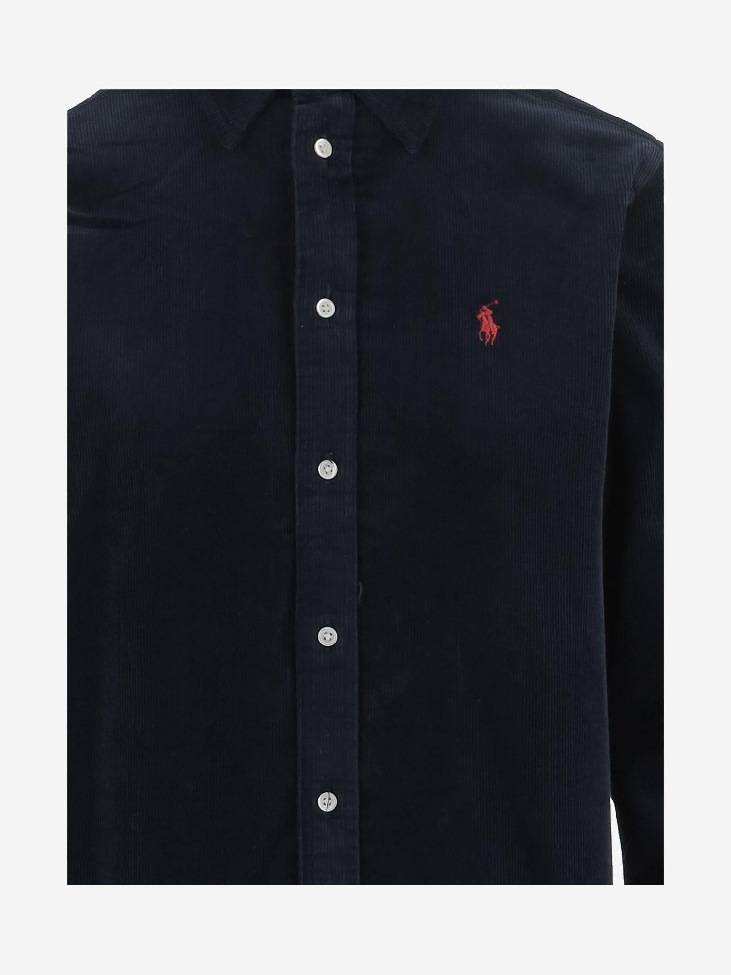 CAMICIA IN VELLUTO DI COTONE CON LOGO 211A93203 008 POLO RALPH LAUREN 