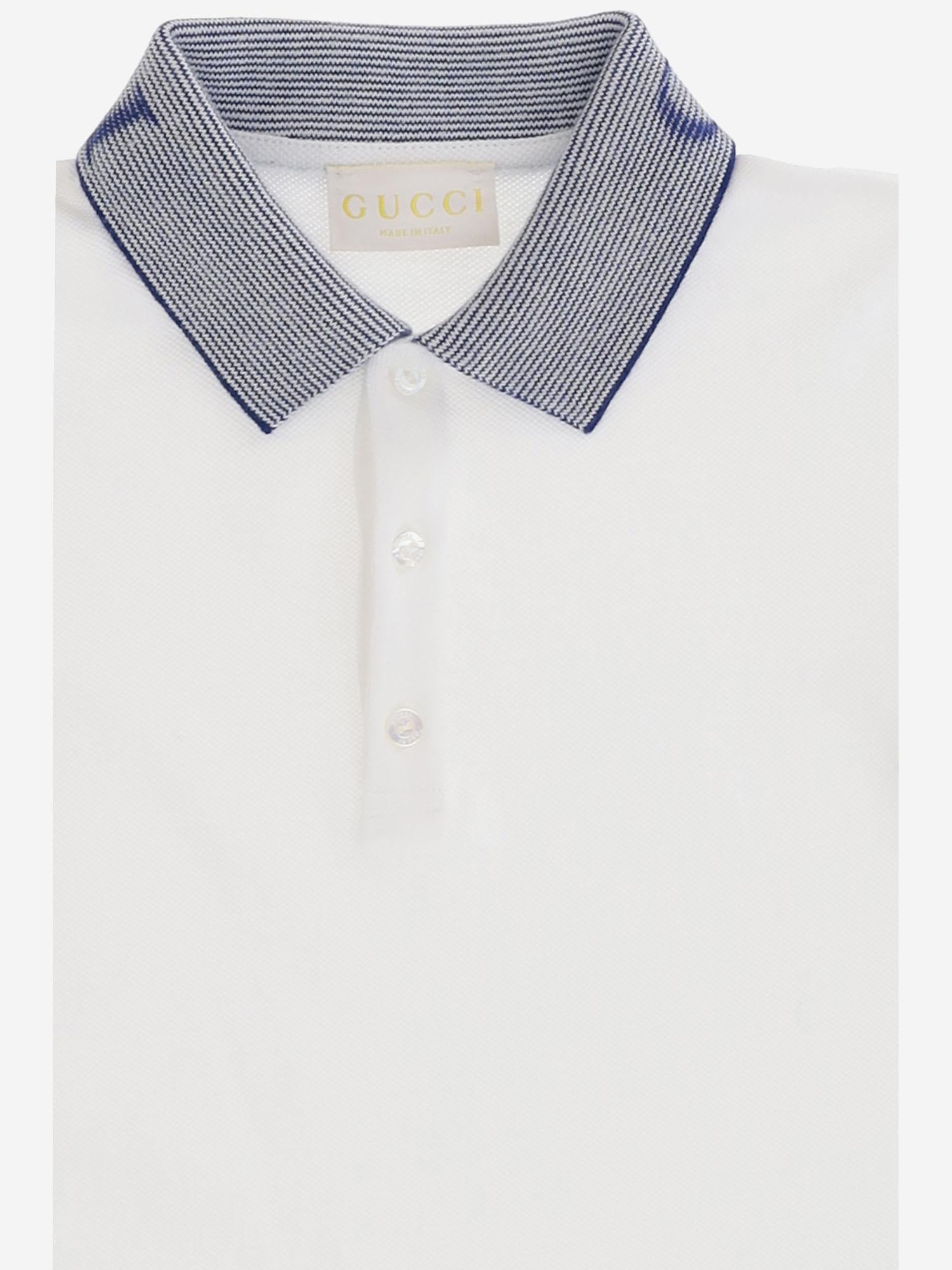 POLO IN COTONE CON COLLETTO LOGATO 810982 XJHNK9030 GUCCI KIDS 