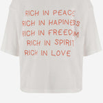 T-SHIRT IN COTONE CON STAMPA LOGO TAMARA WHITE ONE TEE 