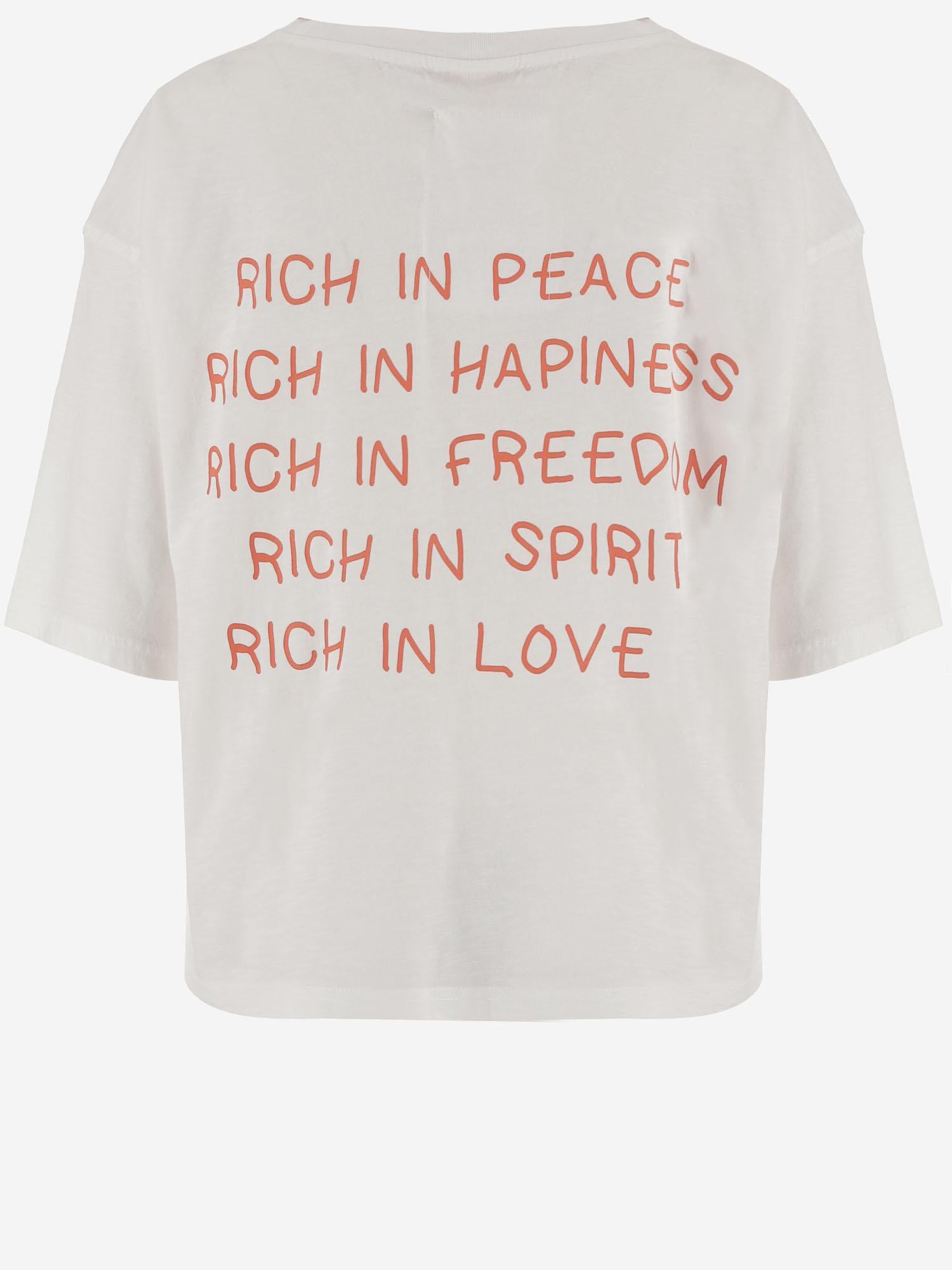 T-SHIRT IN COTONE CON STAMPA LOGO TAMARA WHITE ONE TEE 