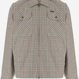 CAMICIA IN COTONE CON MOTIVO A QUADRI 839191 TSM207778 BALENCIAGA 