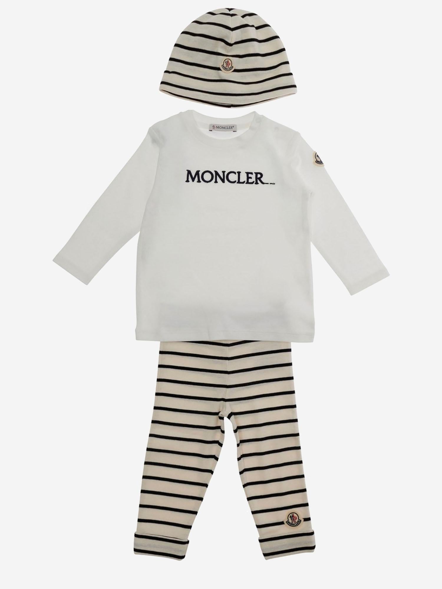 SET DI TRE PEZZI IN COTONE 8P0000189BA2 F70 MONCLER ENFANTS 