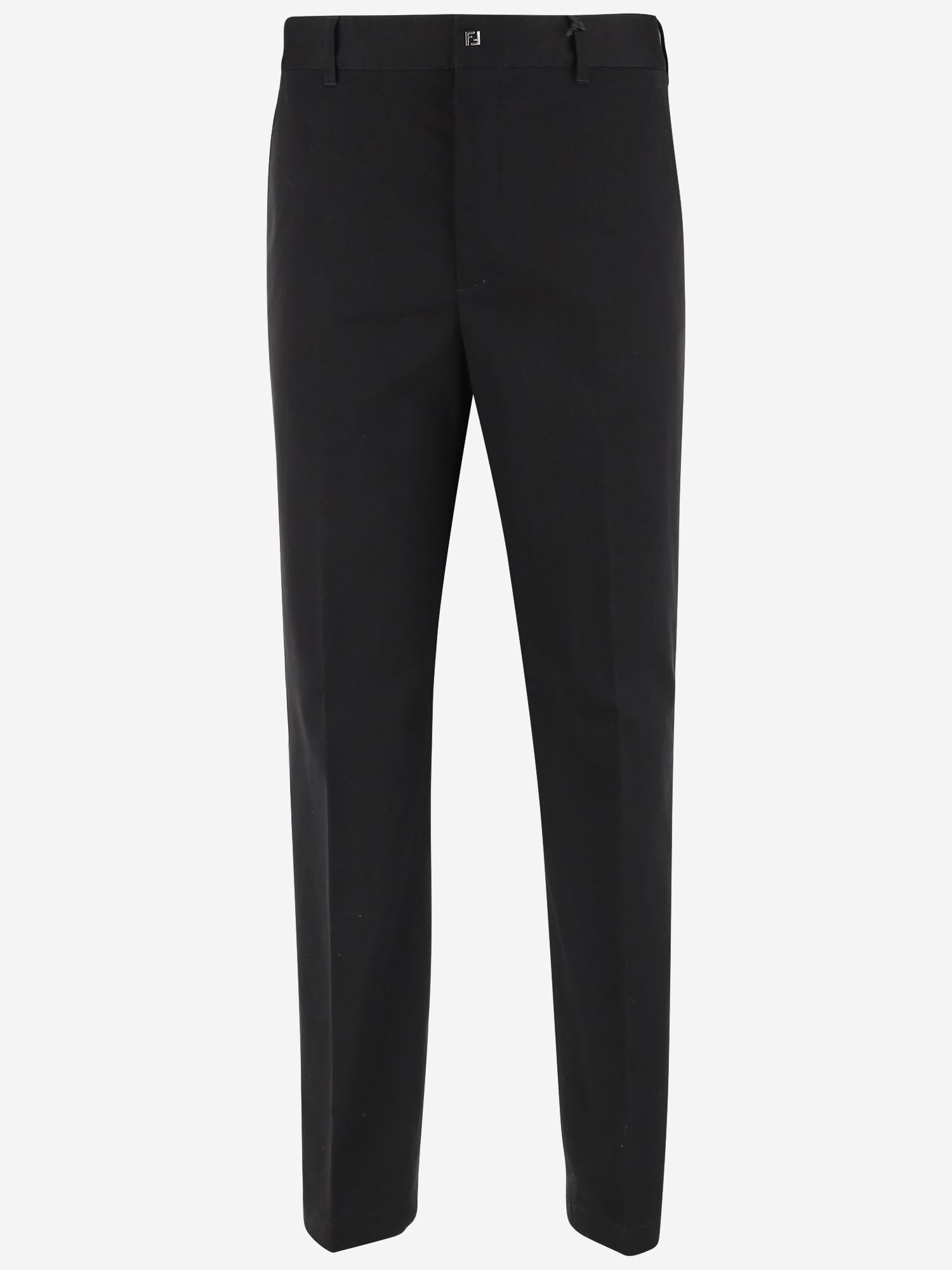 PANTALONI IN COTONE STRETCH FB1076 AQMVF0QA1 FENDI 