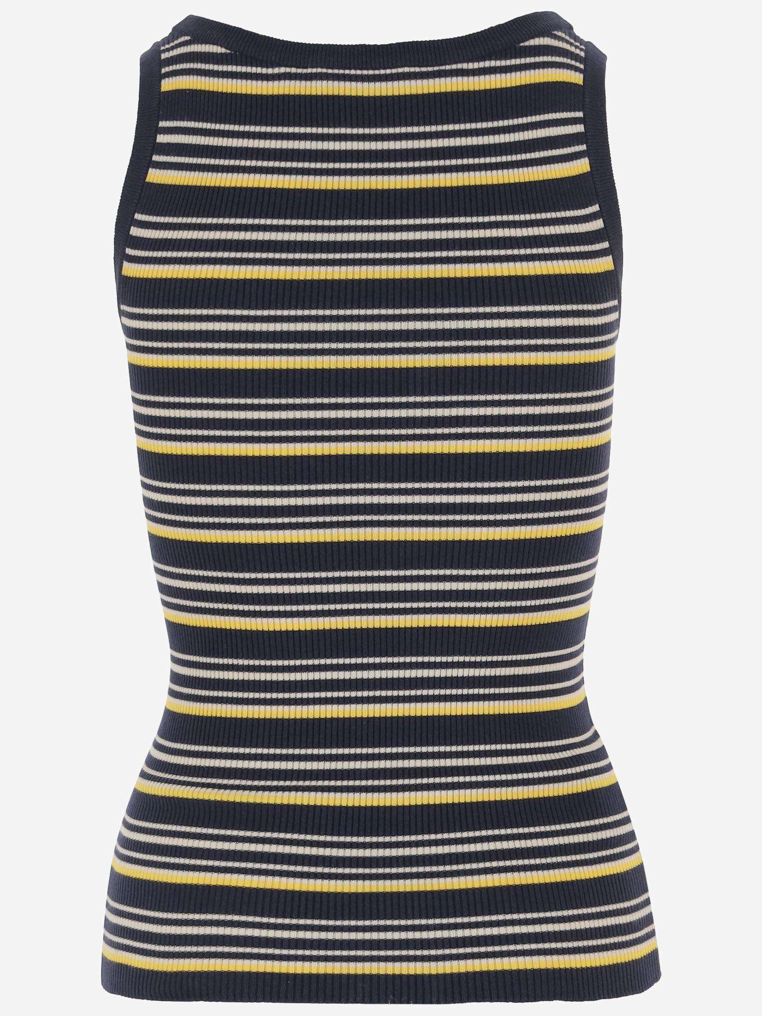 CANOTTA IN COTONE CON LOGO<BR/> MMV341 1848F0008 MIU MIU 