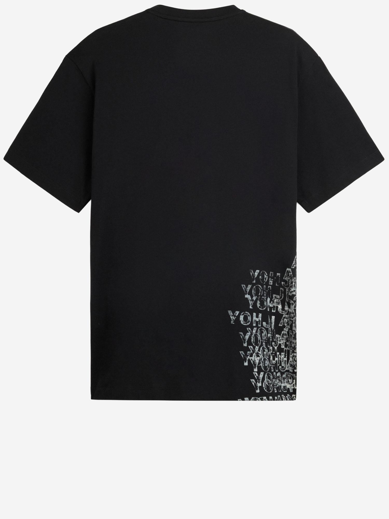 T-SHIRT IN COTONE CON STAMPA KR2223 BLACK ADIDAS Y3 