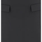 GONNA IN VISCOSA E LANA CON DOPPIO SPACCO 13H670 006NERONERO SALVATORE FERRAGAMO 