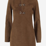 ABITO IN PELLE SCAMOSCIATA GG CON MORSETTO 817757 XNA5G2234 GUCCI 