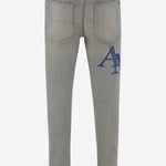 JEANS IN COTONE STRETCH CON LOGO AMDNSY 1114AntiqueIndigoBlue AMIRI 