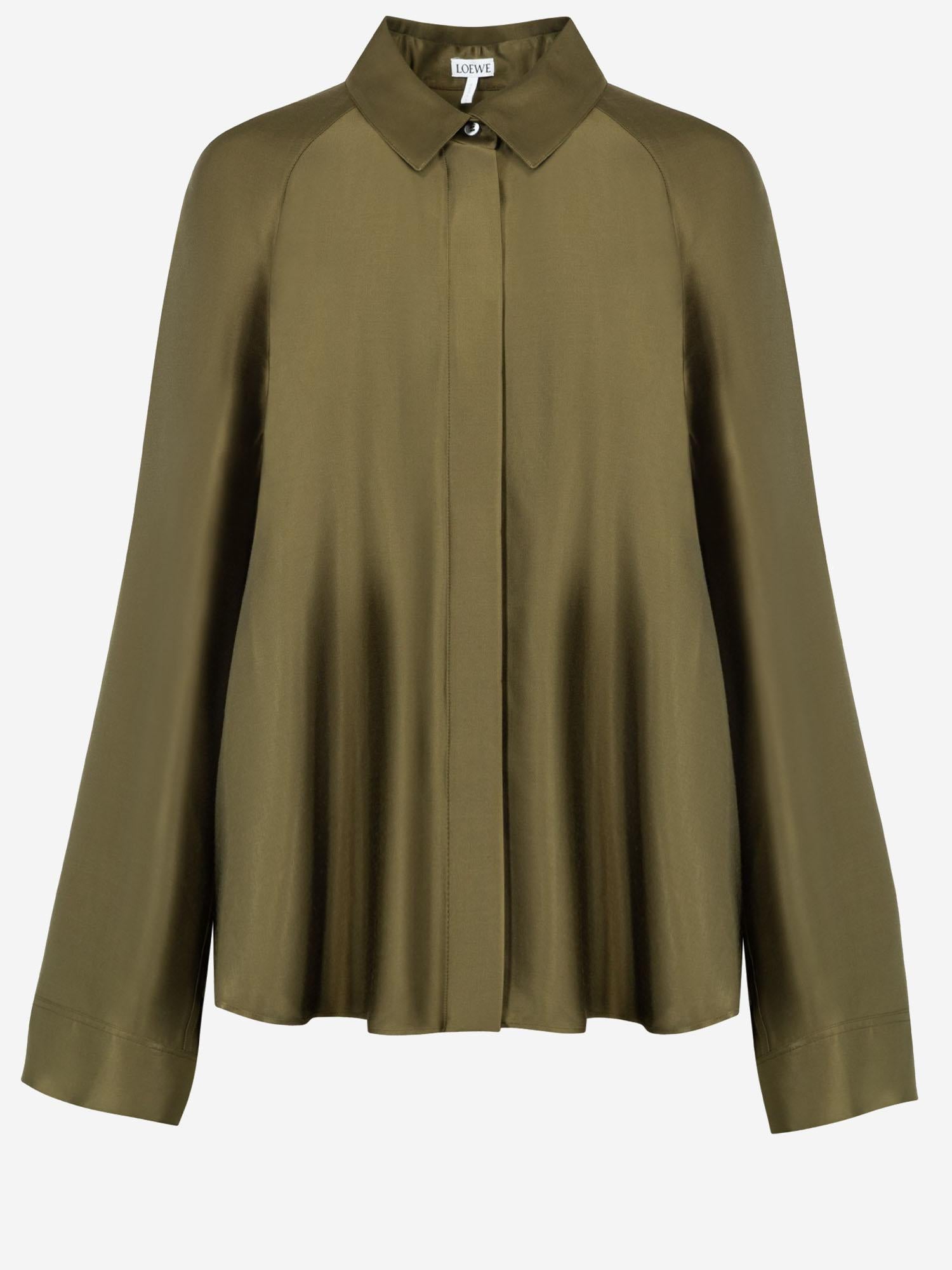 CAMICIA FLUIDA IN VISCOSA STRETCH CON MANTELLINA POSTERIORE S359Y05XGF 4160 LOEWE 