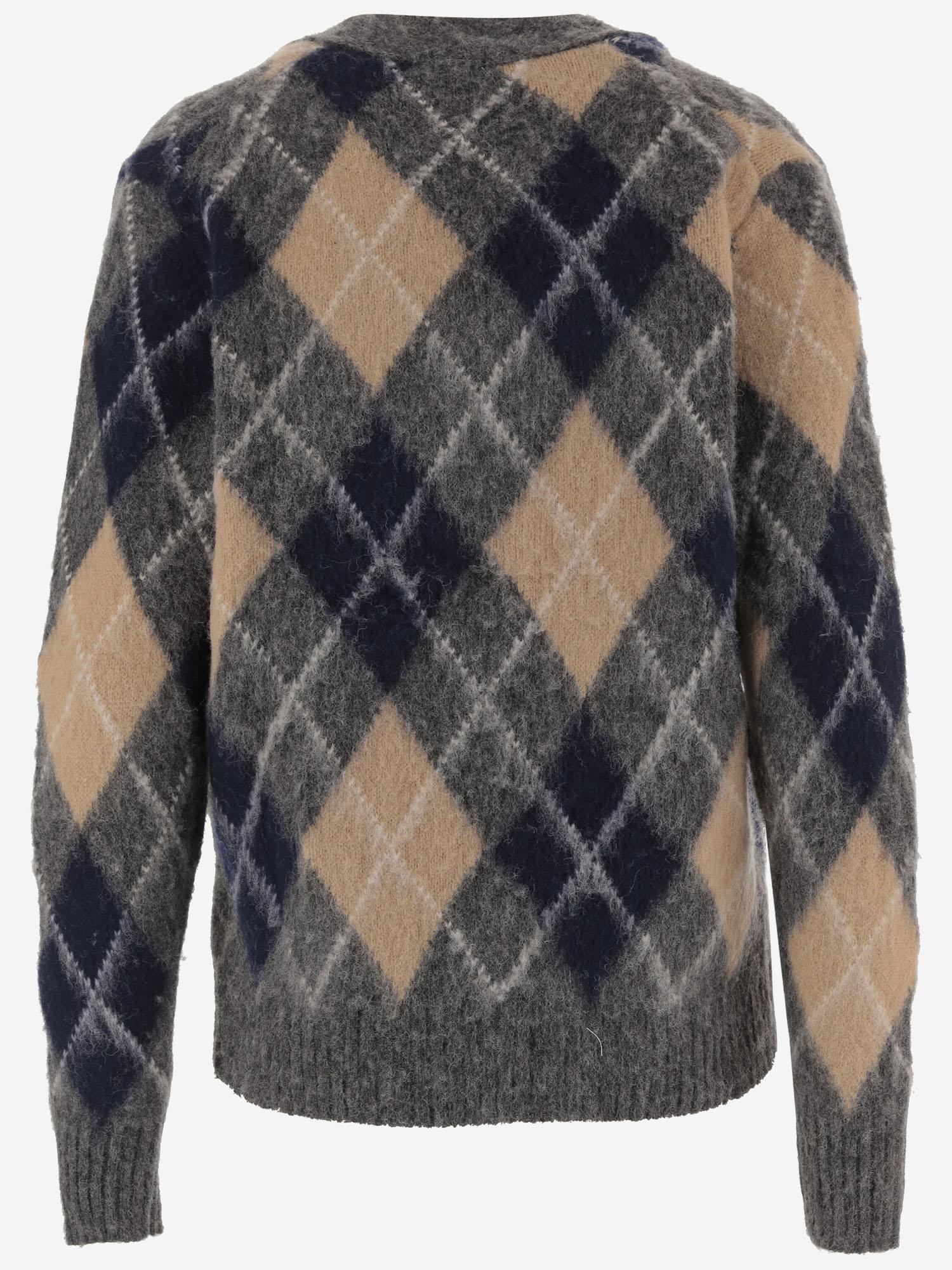 CARDIGAN IN LANA CON MOTIVO GEOMETRICO 31845165DS 40503 ASPESI 