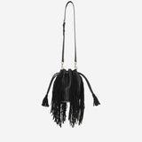 BORSA A SPALLA IN PELLE CON FRANGE 6W2B0R28LUJ 0NO VALENTINO GARAVANI 