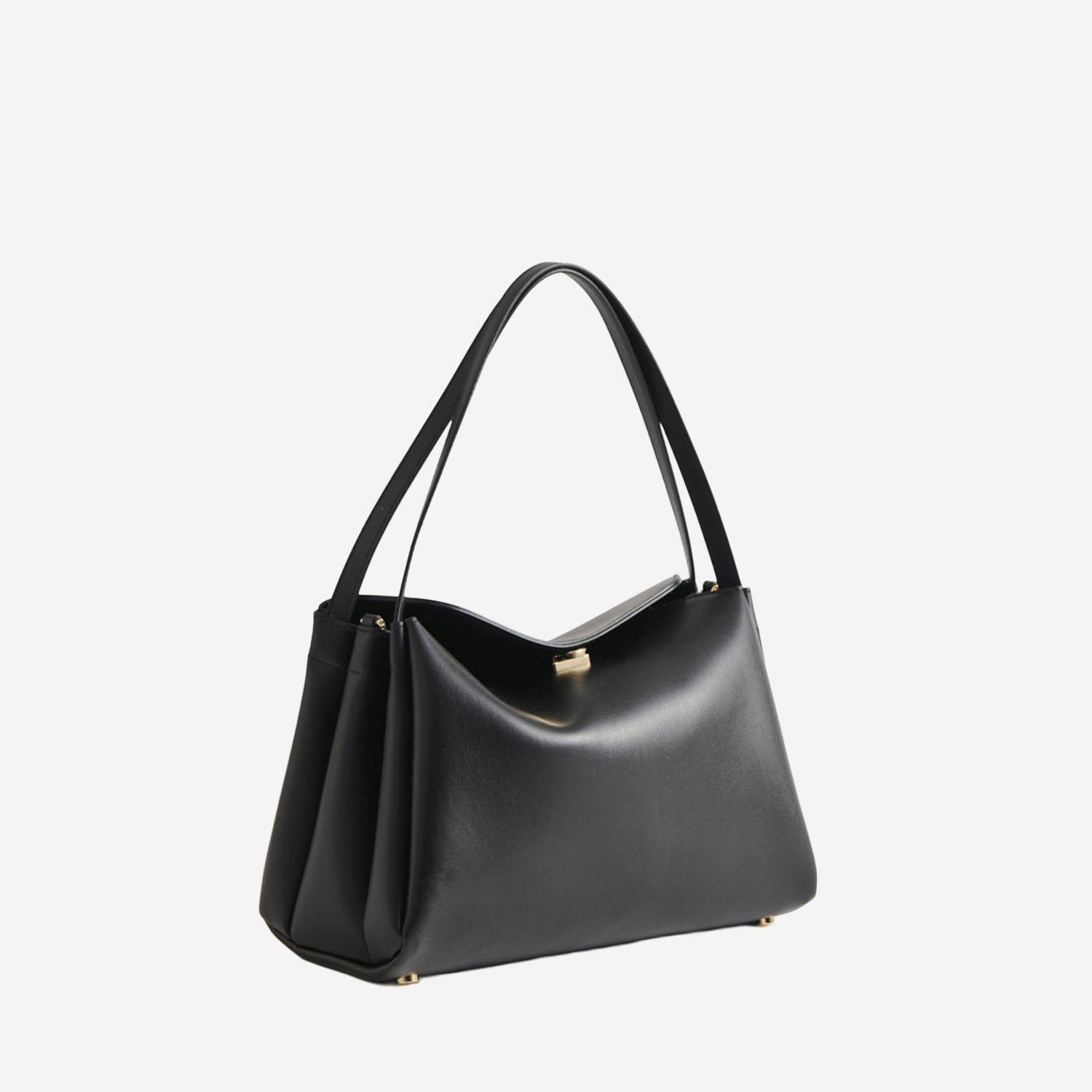 BORSA A SPALLA EUDORA IN TESSUTO VEGANO TMCOEUDN1 BLACK THEMOIRè 